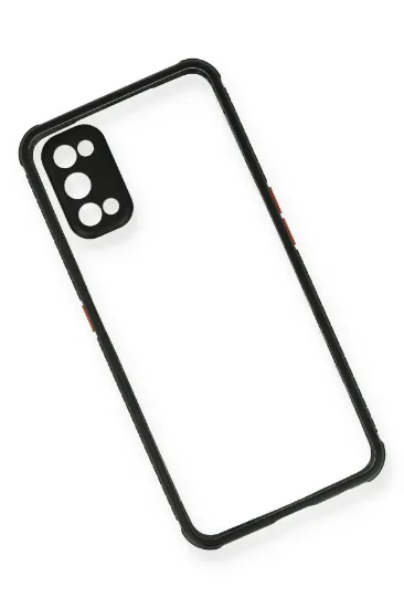 Newface Realme 7 Pro Kılıf Miami Şeffaf Silikon - Siyah resmi
