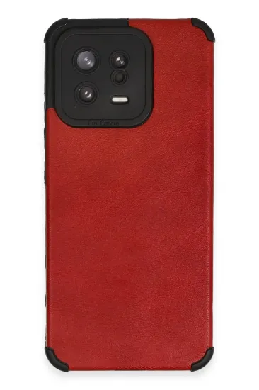 Newface Xiaomi Mi 13 Kılıf Loop Deri Silikon - Kırmızı resmi