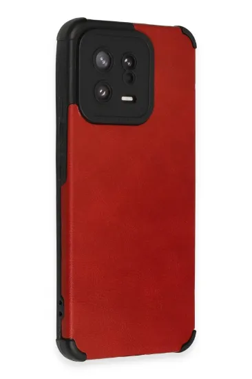 Newface Xiaomi Mi 13 Kılıf Loop Deri Silikon - Kırmızı resmi
