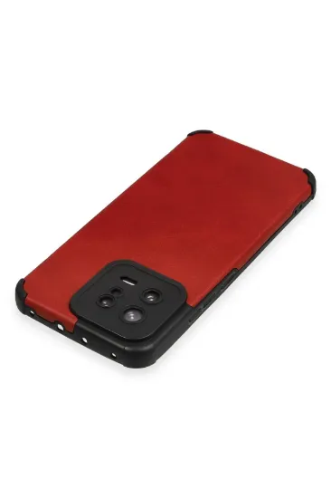Newface Xiaomi Mi 13 Kılıf Loop Deri Silikon - Kırmızı resmi