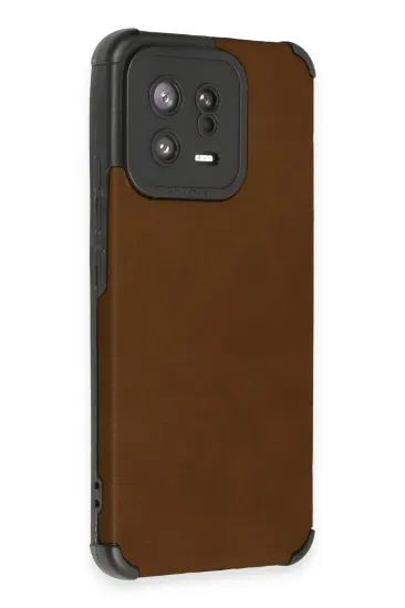 Newface Xiaomi Mi 13 Kılıf Loop Deri Silikon - Kahverengi resmi