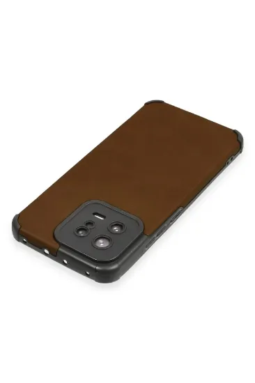 Newface Xiaomi Mi 13 Kılıf Loop Deri Silikon - Kahverengi resmi