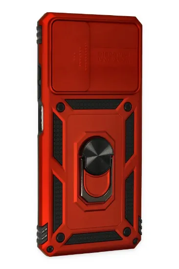 Newface Xiaomi Redmi Note 11 Pro Kılıf Pars Lens Yüzüklü Silikon - Kırmızı resmi