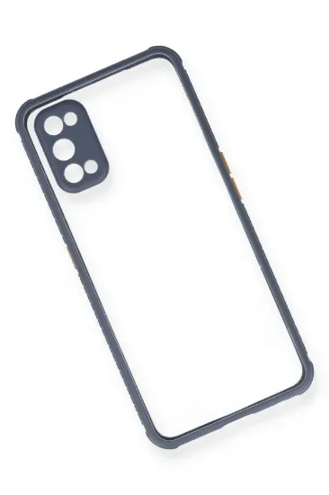 Newface Realme 7 Pro Kılıf Miami Şeffaf Silikon - Gri resmi