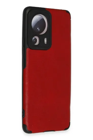 Newface Xiaomi Mi 13 Lite Kılıf Loop Deri Silikon - Kırmızı resmi