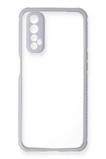 Newface Realme 7 Kılıf Miami Şeffaf Silikon - Lila resmi