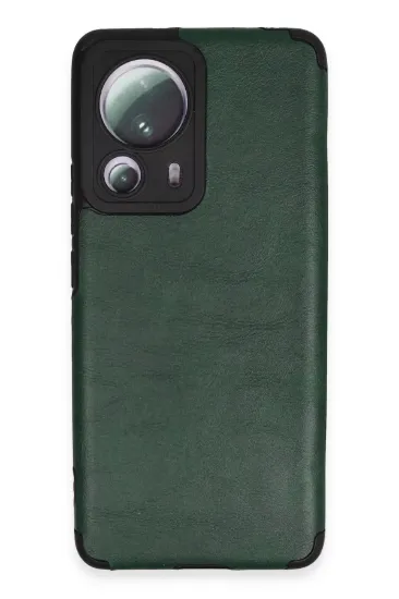 Newface Xiaomi Mi 13 Lite Kılıf Loop Deri Silikon - Yeşil resmi