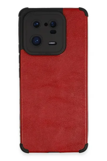 Newface Xiaomi Mi 13 Pro Kılıf Loop Deri Silikon - Kırmızı resmi