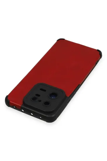 Newface Xiaomi Mi 13 Pro Kılıf Loop Deri Silikon - Kırmızı resmi