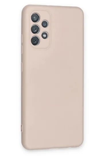 Newface Samsung Galaxy A72 Kılıf Nano içi Kadife Silikon - Pudra resmi