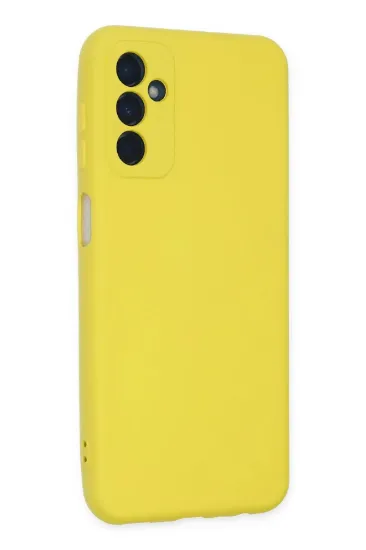 Newface Samsung Galaxy M23 Kılıf Nano içi Kadife Silikon - Sarı resmi