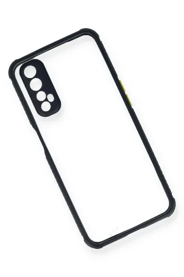 Newface Realme 7 Kılıf Miami Şeffaf Silikon - Lacivert resmi