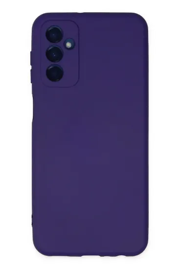 Newface Samsung Galaxy M23 Kılıf Nano içi Kadife Silikon - Mor resmi