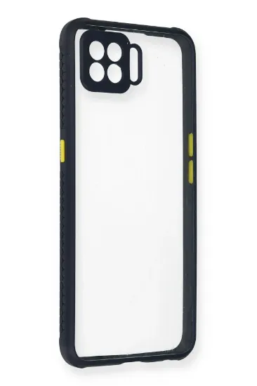 Newface Oppo A73 Kılıf Miami Şeffaf Silikon - Lacivert resmi