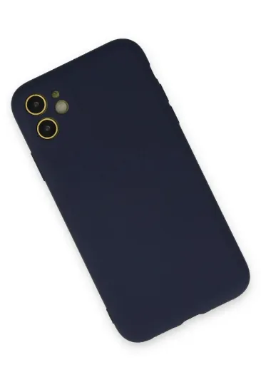 Newface iPhone 11 Kılıf Nano içi Kadife Silikon - Lacivert resmi