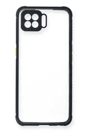 Newface Oppo A73 Kılıf Miami Şeffaf Silikon - Lacivert resmi