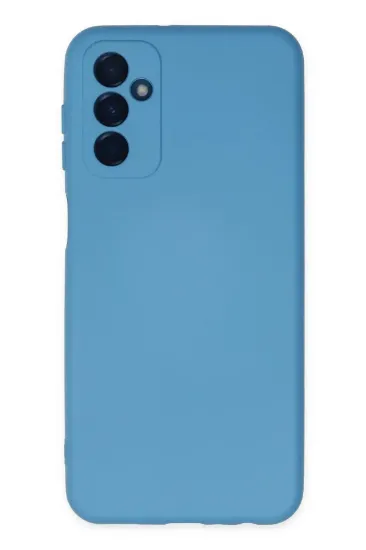 Newface Samsung Galaxy M23 Kılıf Nano içi Kadife Silikon - Mavi resmi