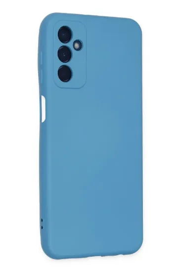 Newface Samsung Galaxy M23 Kılıf Nano içi Kadife Silikon - Mavi resmi