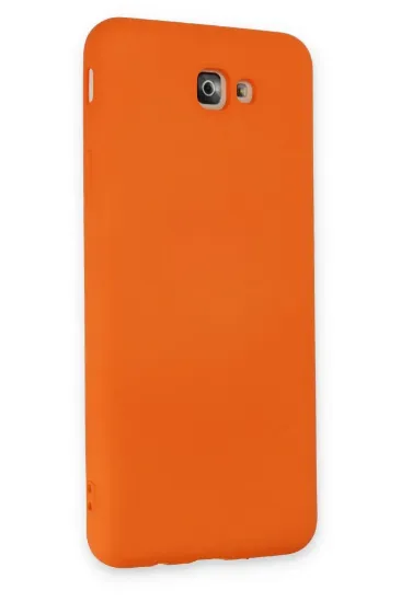 Newface Samsung Galaxy J7 Prime Kılıf Nano içi Kadife Silikon - Turuncu resmi