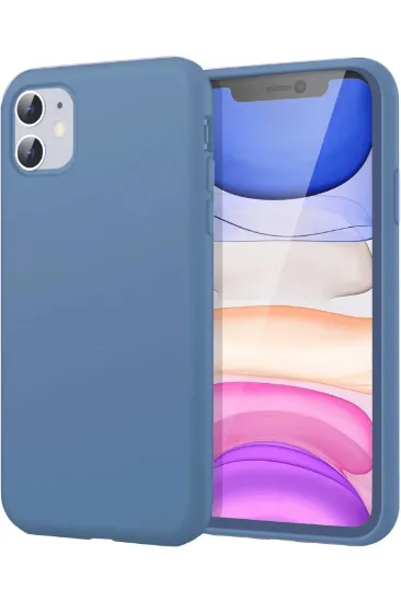 Newface iPhone 11 Kılıf First Silikon - Mavi resmi