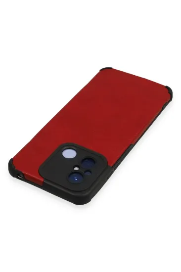Newface Xiaomi Redmi 12C Kılıf Loop Deri Silikon - Kırmızı resmi