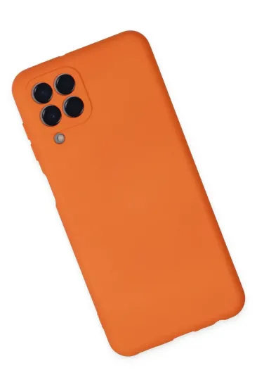 Newface Samsung Galaxy M33 Kılıf Nano içi Kadife Silikon - Turuncu resmi