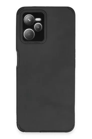 Newface Realme C35 Kılıf Loop Deri Silikon - Siyah resmi