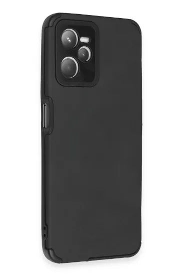 Newface Realme C35 Kılıf Loop Deri Silikon - Siyah resmi
