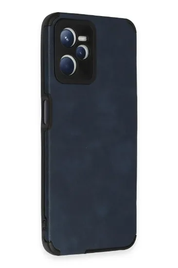 Newface Realme C35 Kılıf Loop Deri Silikon - Lacivert resmi