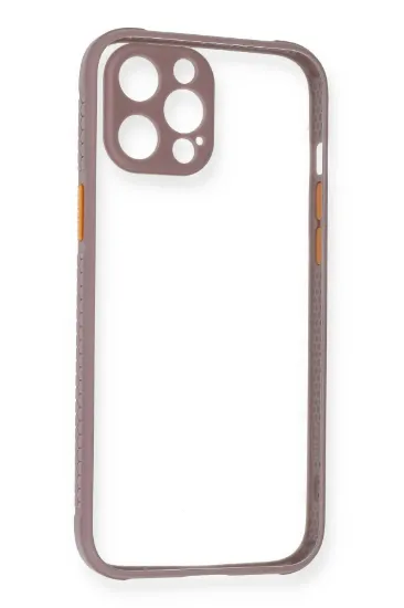 Newface iPhone 12 Pro Kılıf Miami Şeffaf Silikon - Açık Mor resmi