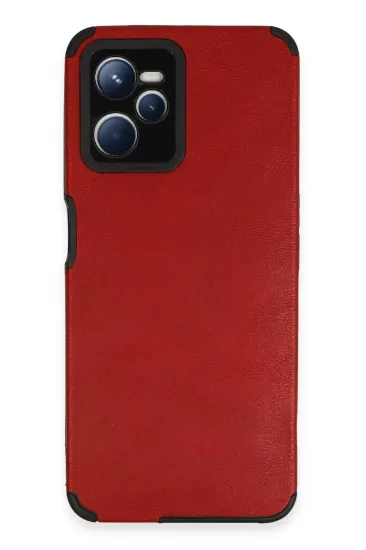 Newface Realme C35 Kılıf Loop Deri Silikon - Kırmızı resmi