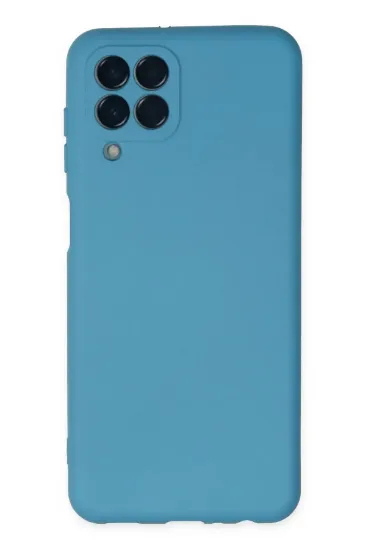 Newface Samsung Galaxy M33 Kılıf Nano içi Kadife Silikon - Mavi resmi