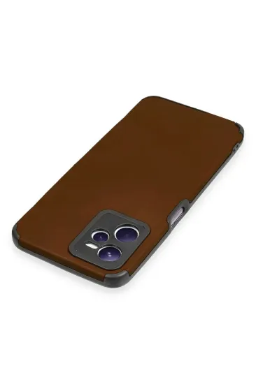 Newface Realme C35 Kılıf Loop Deri Silikon - Kahverengi resmi