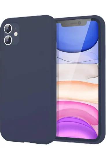 Newface iPhone 11 Kılıf First Silikon - Lacivert resmi