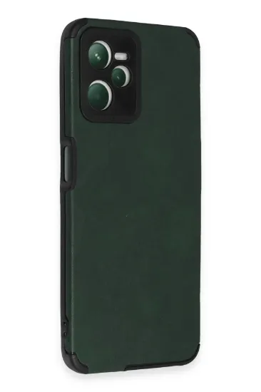 Newface Realme C35 Kılıf Loop Deri Silikon - Yeşil resmi