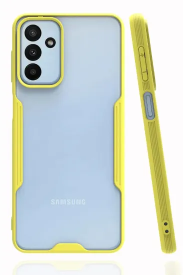 Newface Samsung Galaxy M23 Kılıf Platin Silikon - Sarı resmi