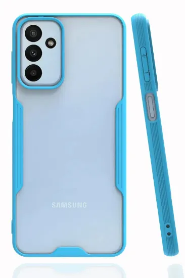 Newface Samsung Galaxy M23 Kılıf Platin Silikon - Mavi resmi