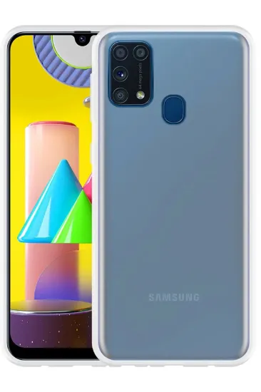 Newface Samsung Galaxy M31 Kılıf Lüx Şeffaf Silikon resmi