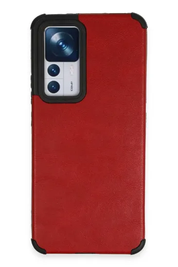 Newface Xiaomi Mi 12T Kılıf Loop Deri Silikon - Kırmızı resmi