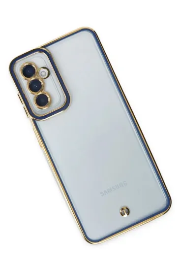 Newface Samsung Galaxy M23 Kılıf Liva Lens Silikon - Mavi resmi