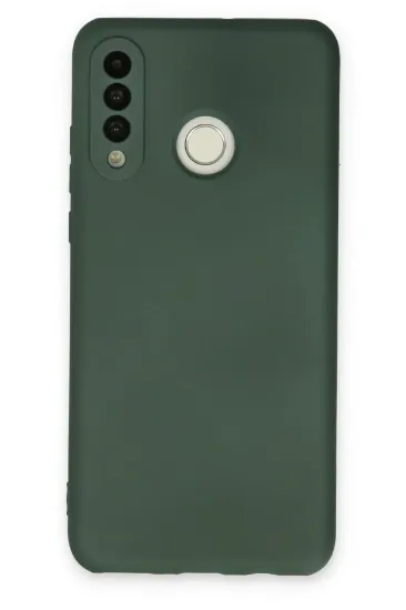 Newface Huawei P30 Lite Kılıf Nano içi Kadife Silikon - Koyu Yeşil resmi