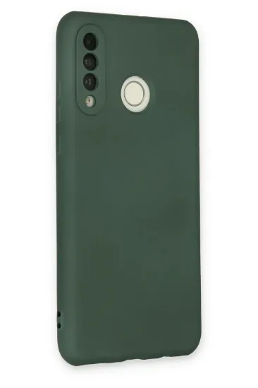 Newface Huawei P30 Lite Kılıf Nano içi Kadife Silikon - Koyu Yeşil resmi