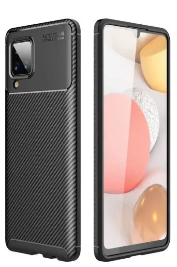 Newface Samsung Galaxy M33 Kılıf Auto Focus Karbon Kapak - Siyah resmi