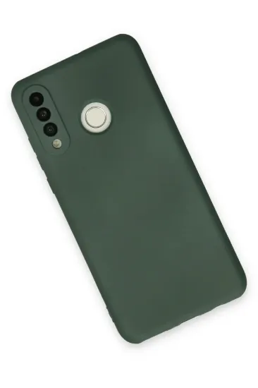 Newface Huawei P30 Lite Kılıf Nano içi Kadife Silikon - Koyu Yeşil resmi