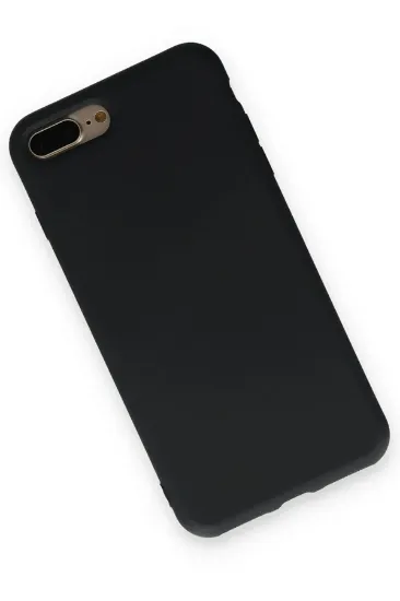 Newface iPhone 7 Plus Kılıf Nano içi Kadife Silikon - Siyah resmi