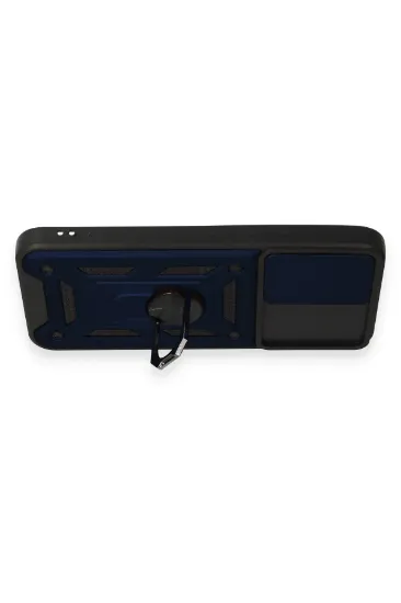Newface Samsung Galaxy A54 5G Kılıf Pars Lens Yüzüklü Silikon - Lacivert resmi