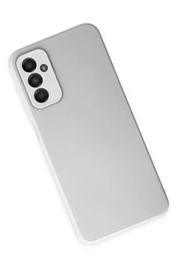 Newface Samsung Galaxy M23 Kılıf Glass Kapak - Beyaz resmi
