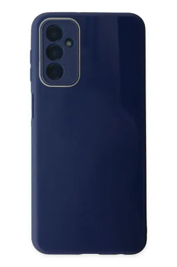 Newface Samsung Galaxy M23 Kılıf Glass Kapak - Lacivert resmi