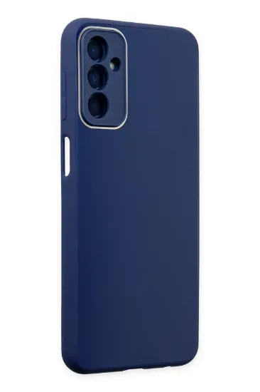 Newface Samsung Galaxy M23 Kılıf Glass Kapak - Lacivert resmi