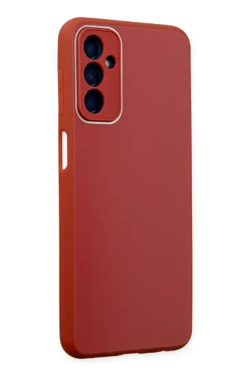 Newface Samsung Galaxy M23 Kılıf Glass Kapak - Bordo resmi